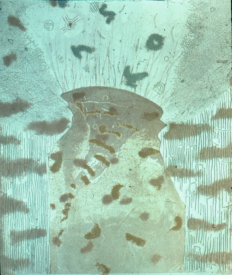 Tornado at Mac's Duck Farm, Collagraph by C T Chew