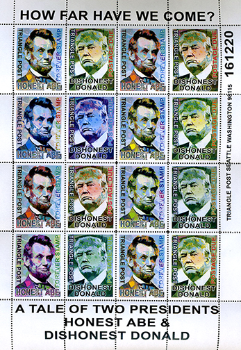 Honest Abe, Artistamps by C.T. Chew Honest Abe, Artistamps by C.T. Chew