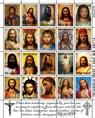 Explain to Jesus, Artistamps, by C.T. Chew Explain to Jesus, Artistamps, by C.T. Chew